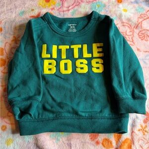 Carter's Little Boss Teal Kids Sweatshirt